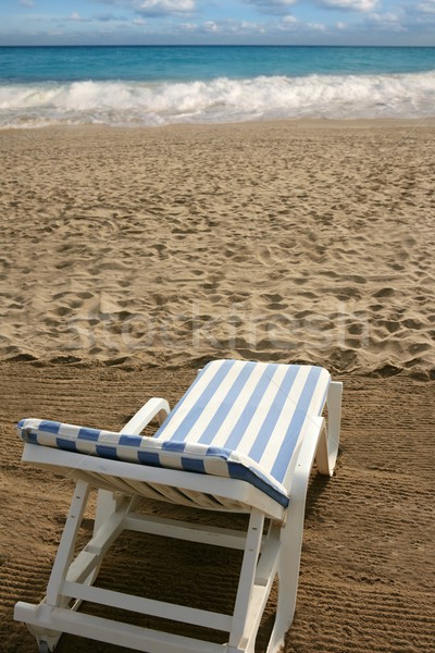 Strand hangmat zand vakantie metafoor zomer Stockfoto © lunamarina