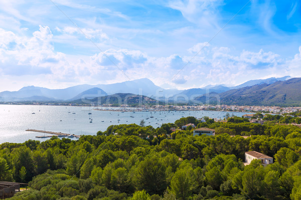 Majorca Port of Pollenca Pollensa aerial Stock photo © lunamarina