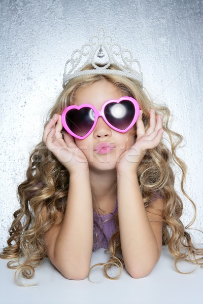 Moda kurban küçük prenses kız portre Stok fotoğraf © lunamarina