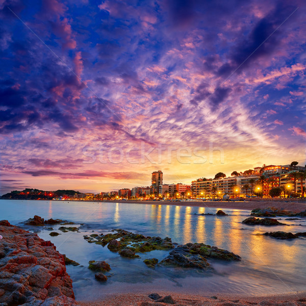 Lloret de Mar sunset at Costa Brava Catalonia Stock photo © lunamarina
