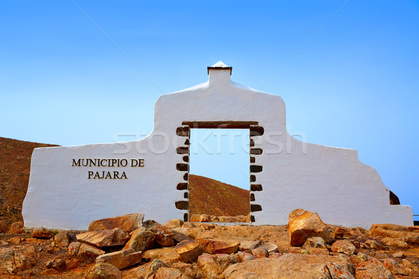 Pajara welcome monument sign Fuerteventura Stock photo © lunamarina