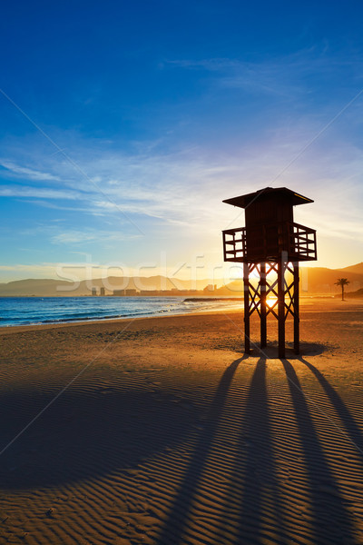 Cullera Playa los Olivos beach sunset in Valencia Stock photo © lunamarina