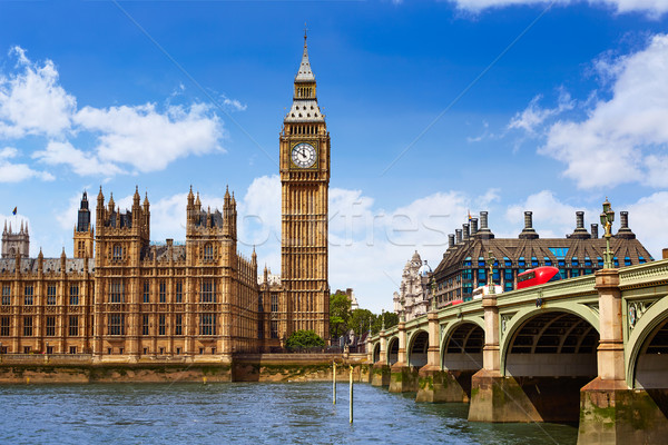 Big Ben Londra ceas turn tamisa râu Imagine de stoc © lunamarina