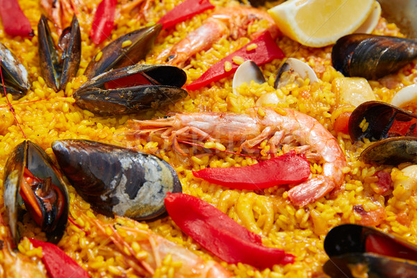 Deniz ürünleri İspanya Valencia gıda arka plan Stok fotoğraf © lunamarina