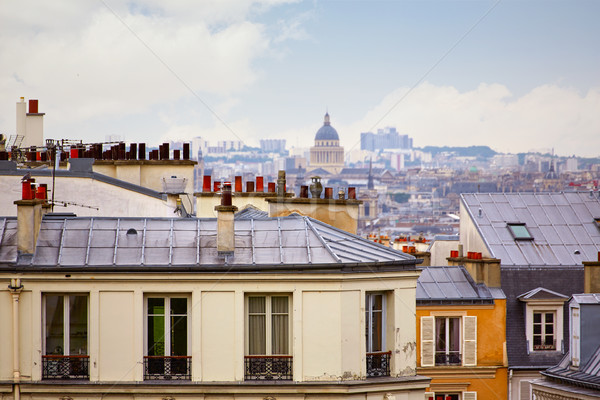 Paris orizont montmartre Franta constructii Imagine de stoc © lunamarina
