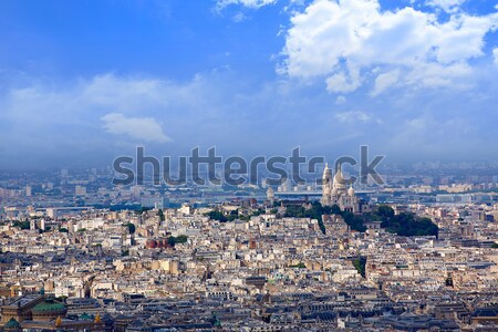 Stock photo: Paris skyline and Sacre Coeur basilique