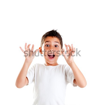 children with funny expression gesture open fingers Stock photo © lunamarina
