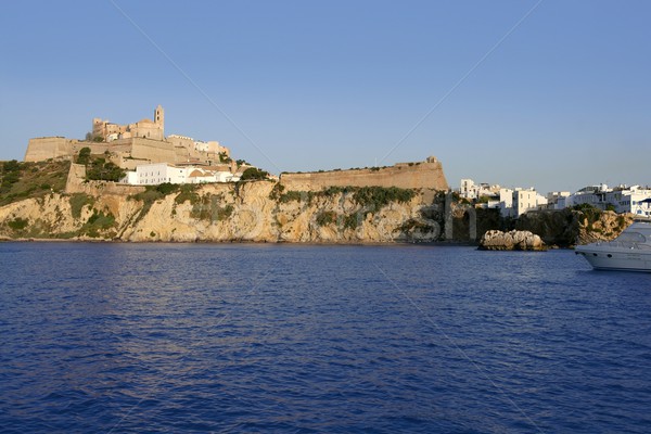Ibiza Balearic Mediterranean white island in Spain Stock photo © lunamarina