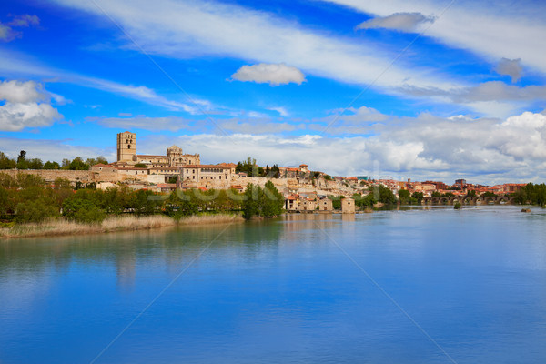 Zamora skyline by Duero river of Spain Stock photo © lunamarina