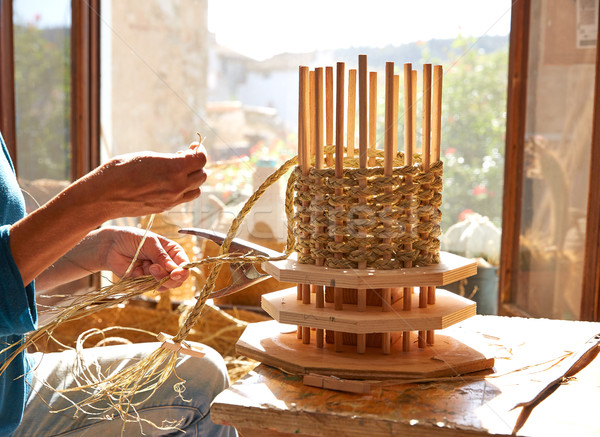 Erba artigianato artigiano mani lavoro design Foto d'archivio © lunamarina
