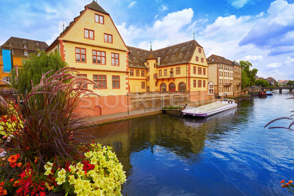 Stock photo: Strasbourg city facades and river Alsace France