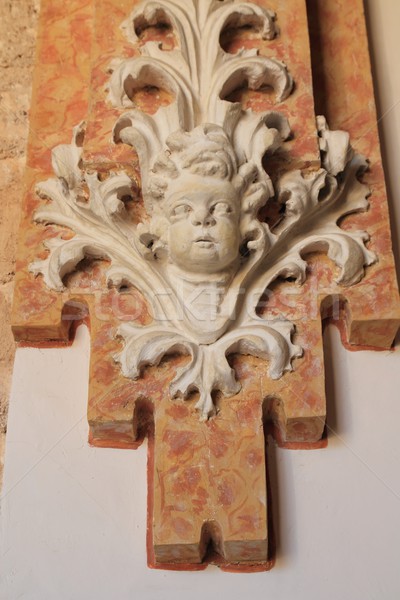 Baroque chiffre détail décoratif mur anciens Photo stock © lunamarina