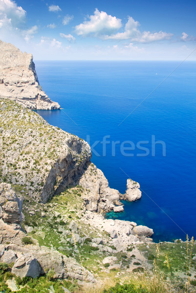 Formentor cape to Pollensa aerial sea view in Mallorca Stock photo © lunamarina