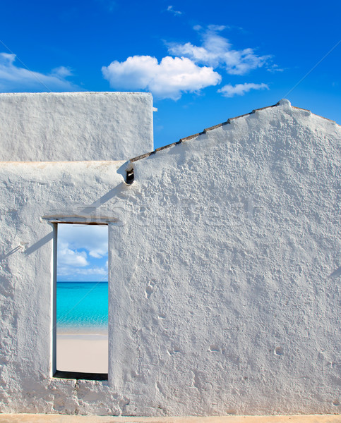 Stock photo: Balearic islands idyllic beach from house door