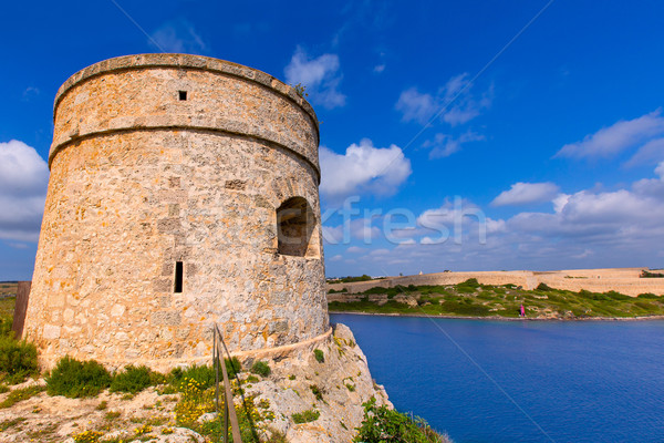 Menorca La Mola watchtower tower Cala Teulera in Mahon Stock photo © lunamarina