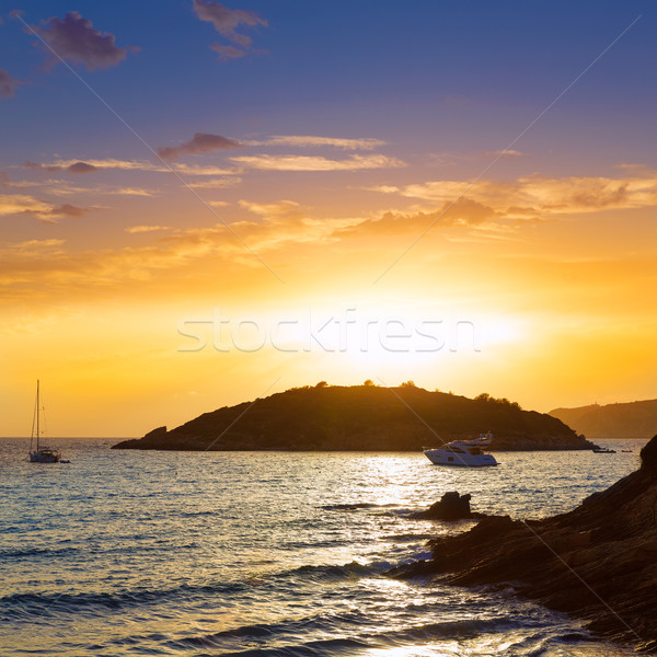 日没 ニレ マヨルカ島 島々 スペイン 風景 ストックフォト © lunamarina
