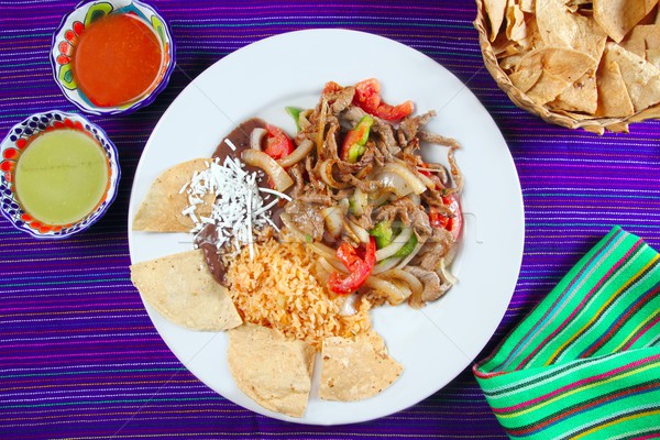 Fajitas boeuf nachos chili sauce [[stock_photo]] © lunamarina