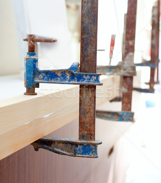 木匠 擰 工具 木 工具 商業照片 © lunamarina