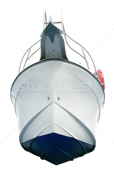 Fehér csónak kilátás lefelé sport motorcsónak Stock fotó © lunamarina