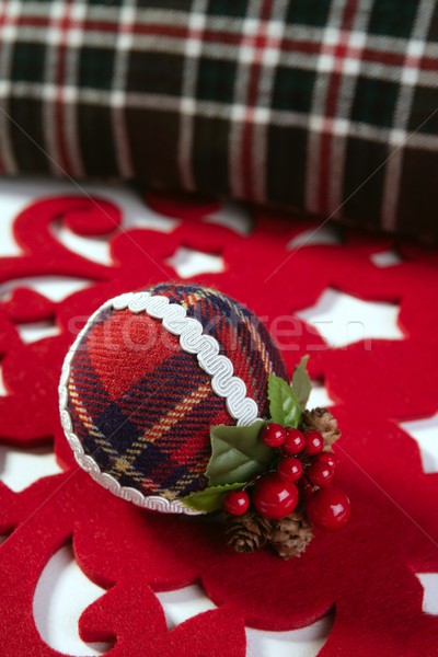 Christmas decoration ball Scottish pattern Stock photo © lunamarina