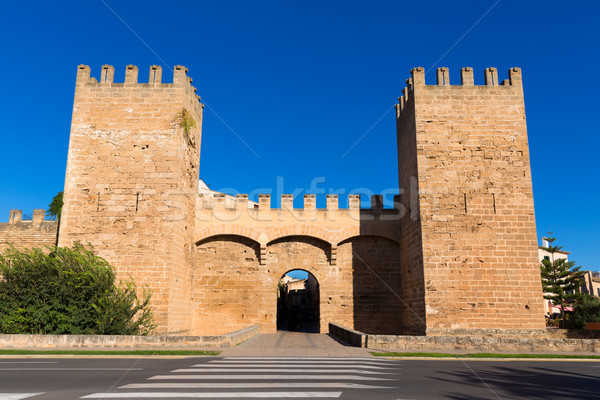 Alcudia Porta de Mallorca in Old town at Majorca Stock photo © lunamarina