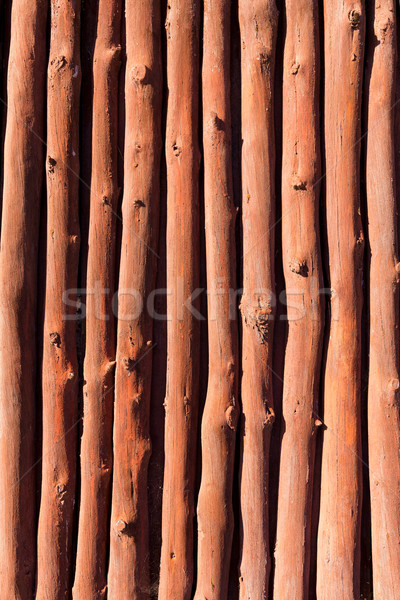 Mediterranean wooden trunks wall texture Stock photo © lunamarina