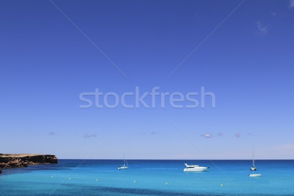 Formentera Cala Saona mediterranean best beaches Stock photo © lunamarina