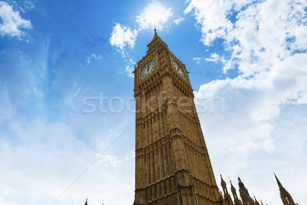 Stock photo: Big Ben London Clock tower in UK Thames