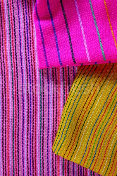 Mexican serape vibrant colorful macro fabric texture Stock photo © lunamarina