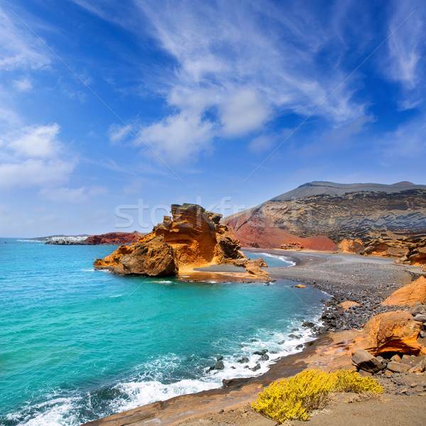 Lanzarote El Golfo Lago de los Clicos Stock photo © lunamarina