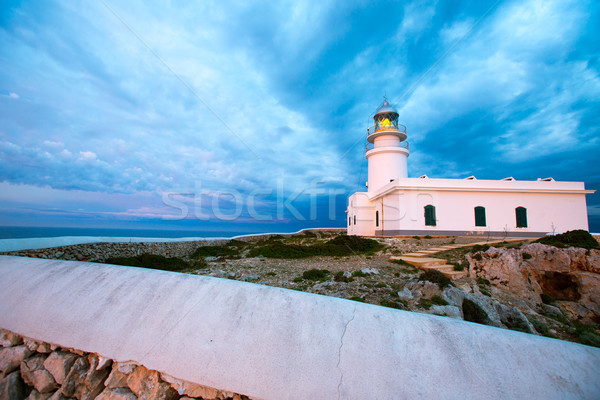 Menorca sunset at Faro de Caballeria Lighthouse Stock photo © lunamarina