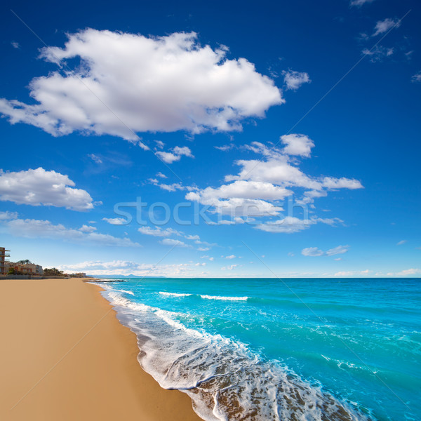 Denia Alicante beach with blue summer sky in Spain Stock photo © lunamarina