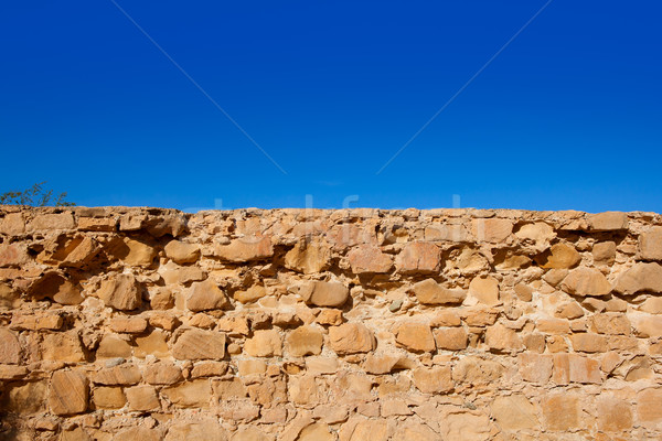 Tabarca Island battlement fort masonry wall detail Stock photo © lunamarina