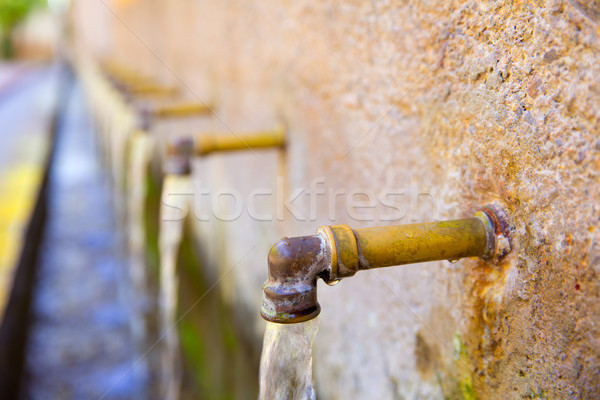 50 fontanna Hiszpania budynku budowy ściany Zdjęcia stock © lunamarina