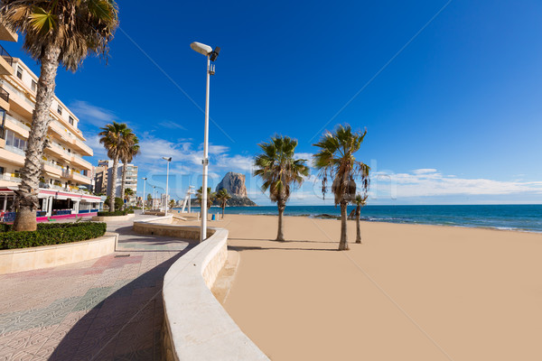 Calpe playa Arenal Bol beach near Penon Ifach Alicante Stock photo © lunamarina