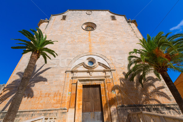 Majorca Santanyi village Sant Andreu church Stock photo © lunamarina