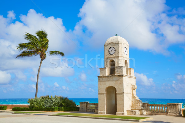 Palm Beach Worth Avenue clock tower Florida Stock photo © lunamarina