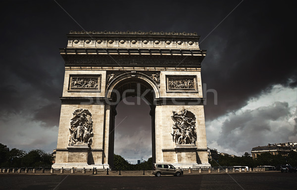 Триумфальная арка Париж арки триумф Франция небе Сток-фото © lunamarina