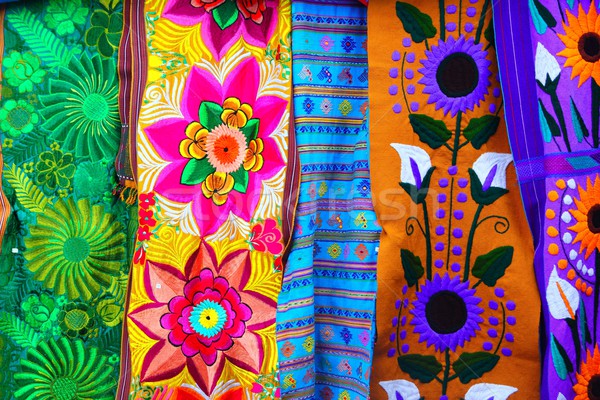 colorful Mexican serape fabric handcrafted Stock photo © lunamarina