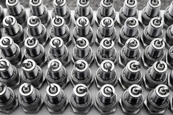 car spark plugs rows pattern mechanical engine pieces Stock photo © lunamarina