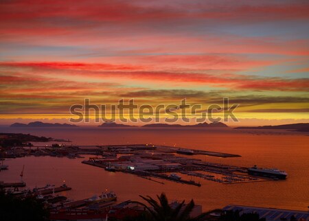 Ibiza ses Salines saltworks at sunset in Sant Josep Stock photo © lunamarina