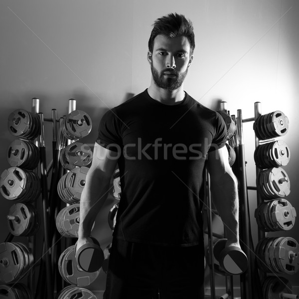 Człowiek treningu fitness siłowni klub Zdjęcia stock © lunamarina