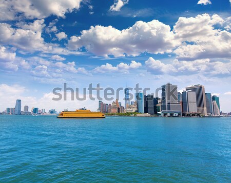 Manhattan New York skyline from NY bay in USA Stock photo © lunamarina