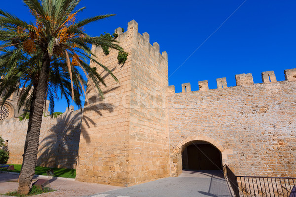 Alcudia Porta de Mallorca in Old town at Majorca Stock photo © lunamarina