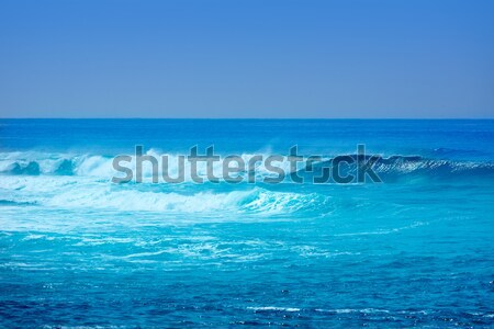 Denia San antonio Cape in Alicante boat wake Stock photo © lunamarina