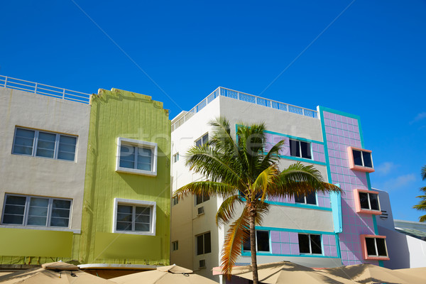 Miami strand oceaan art deco Florida wijk Stockfoto © lunamarina