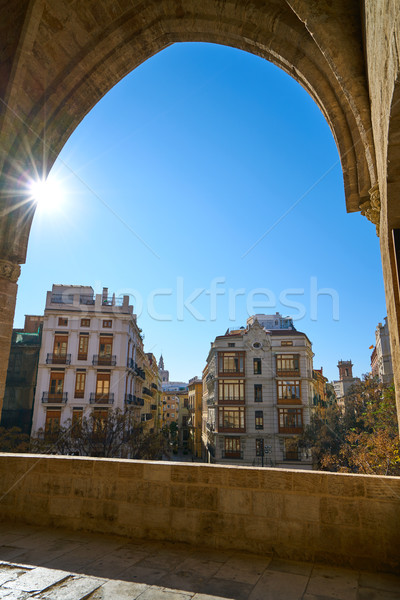 Serrano Walencja starych miasta drzwi Zdjęcia stock © lunamarina