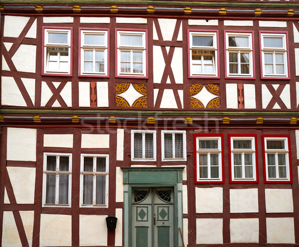 Stock photo: Stolberg carved wood facades in Harz Germany