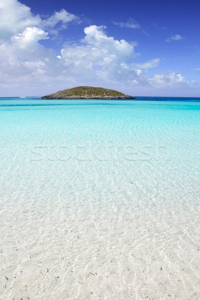 Formentera beach illetas white sand turquoise water Stock photo © lunamarina