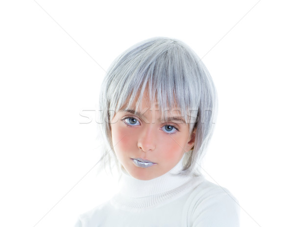 Belo futurista criança menina criança Foto stock © lunamarina